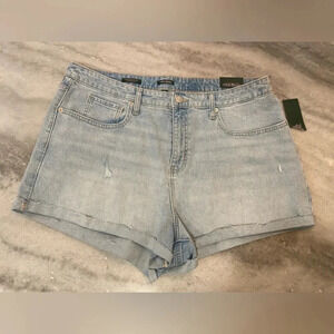 NWT Wild Fable High Rise Rolled Cuff Cut Off Denim Jean Shorts Distress Size 17